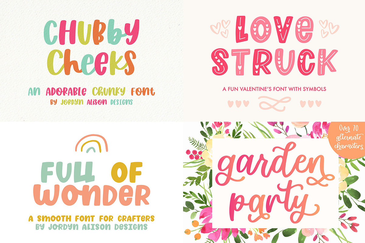 Entire Font Collection, Future Fonts, a Script Font by Jordyn Alison Designs (Photo 5 of 8)
