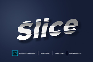 Slice Text Effect & Layer Style