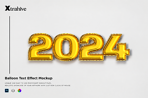 Golden Balloon Text Effect, a Background Graphic by Xtrahive