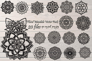 Floral Mandala Bundle, a Decorative Illustration by Designer_Momina
