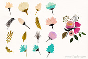 handpainted garden flowers, an Illustration by Sweet Fig (Thumbnail 2 of 2)