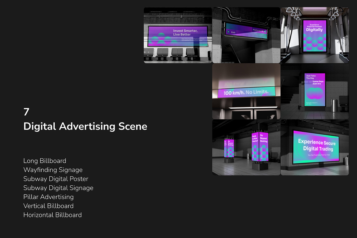 Subway Advertising Set Mockup, a Mockup by Arvalamockup (Photo 6 of 10)