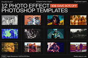 12 Photo Effect Templates, a Layer Style Add-On by iDoodle Studio (Thumbnail 1 of 6)
