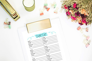 Printable Contact List Tracker