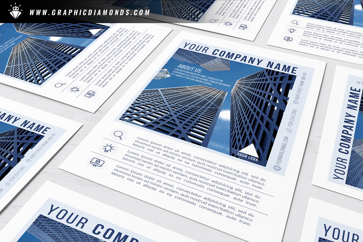 Corporate Flyer PSD, a Flyer Template by GraphicDiamonds (Photo 2 of 6)