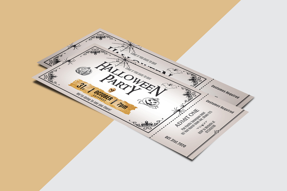 Halloween Ticket, an Invitation Template by Amit Debnath (Photo 3 of 6)
