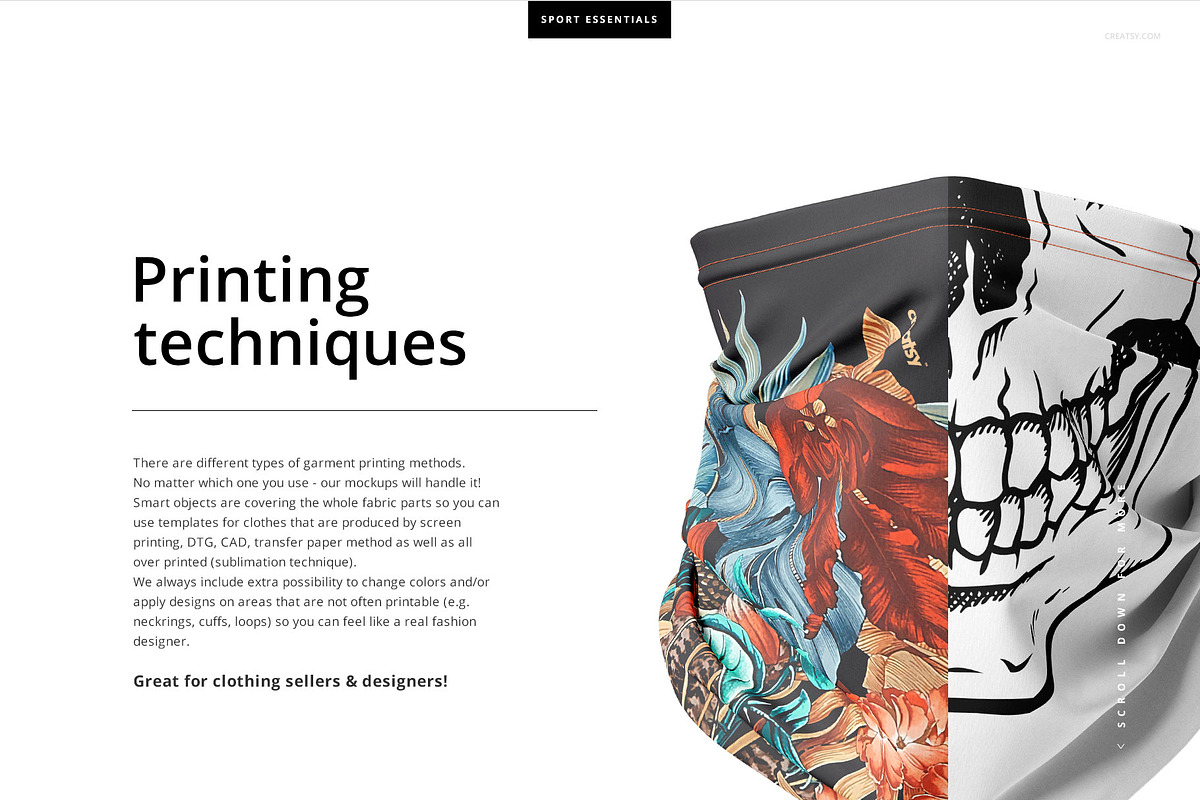 All-over Print Neck Gaiter Mockup, a Product Mockup by Creatsy (Photo 3 of 6)