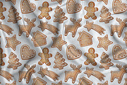 Gingerbread Christmas Pattern, a Pattern Graphic by Kreeya Art Shop (Thumbnail 9 of 14)