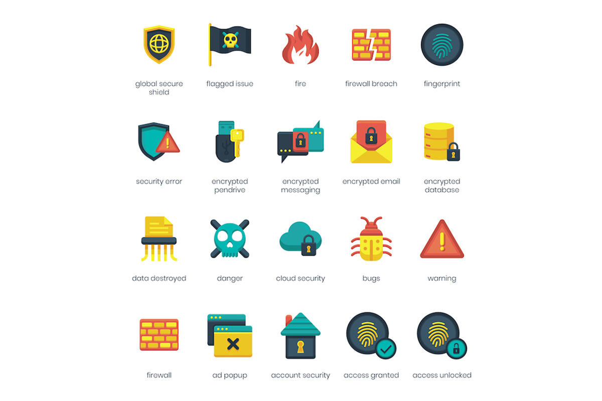 60 Security Icons, an Icon by Flat Icons