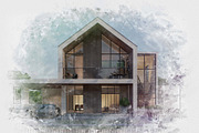 Exterior Watercolor Effect Bundle, an Action Add-On by MRI STUDIO (Thumbnail 16 of 24)