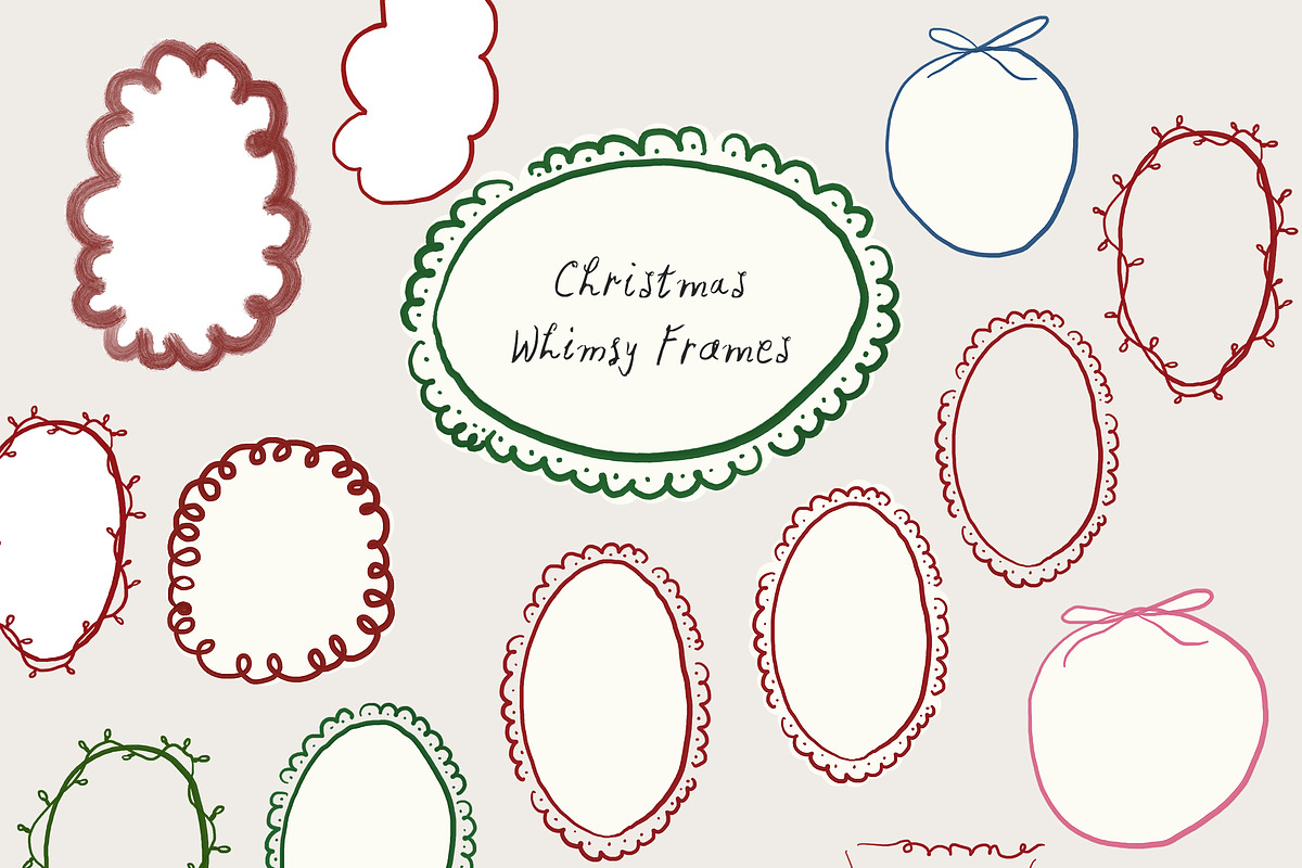 Christmas Whimsy Cards & Frames, a Background Graphic by Lana Elanor (Photo 14 of 16)
