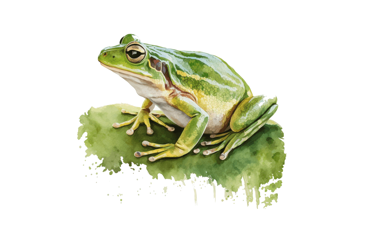 Watercolor Green Frog Clipart Bundle, an Object Graphic by Regulrcrative (Photo 7 of 7)