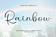 Rainbow | Script Font, a Handwritten Font by Scratchones (Thumbnail 1 of 8)