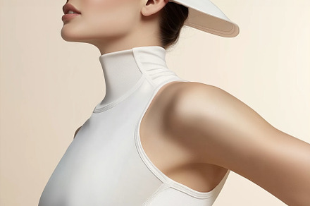 Anonymous woman in white sportswear engaging in fitness, a Sports & Recreation Photo by OSORIOartist