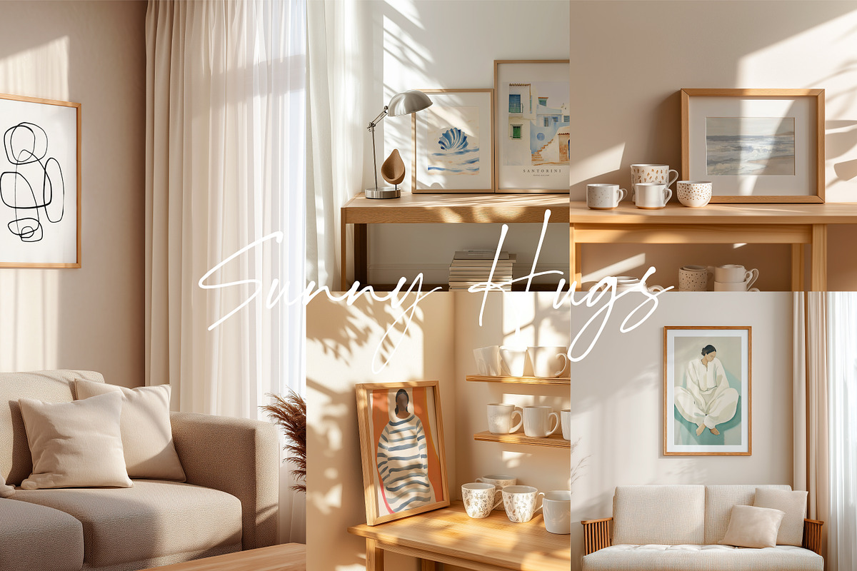 SUNNY HUGS | Frame mockup set, a Household Mockup by SCHÉRI (Photo 2 of 9)