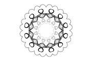 Black and White Mandala Patterns Set, a Decorative Illustration by NJ Himel (Thumbnail 79 of 101)