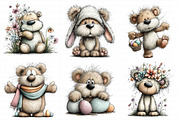 Whimsical Easter Teddy Bear Clipart, an Illustration by Daily.Designs (Thumbnail 6 of 8)