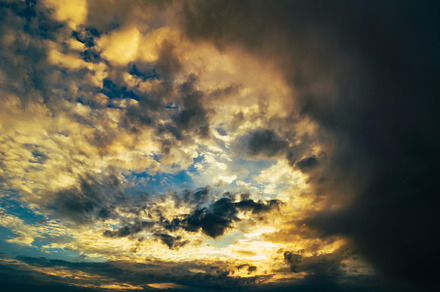 Dramatic dark cumulus cloud sunset, a Nature Photo by Shootdiem