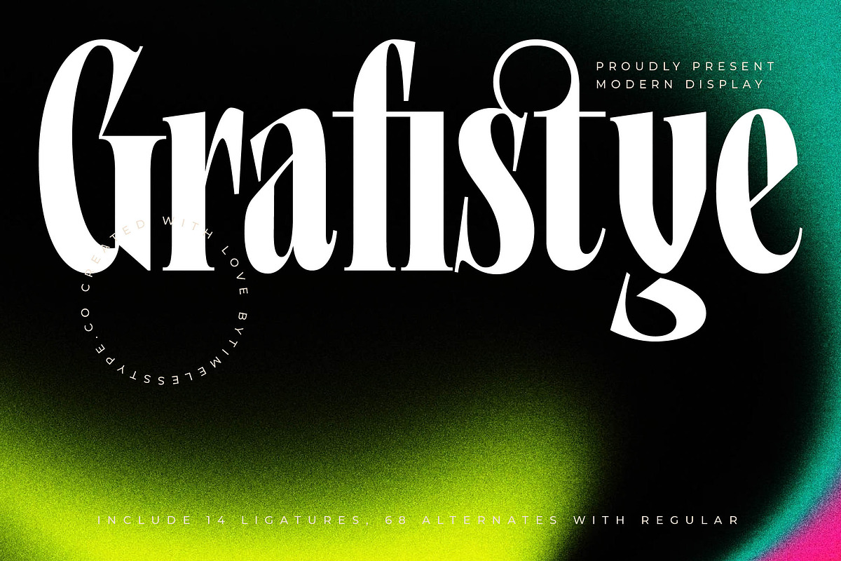 Grafistye Modern Display Serif Font, a Serif Font by timelesstype.co (Photo 1 of 20)