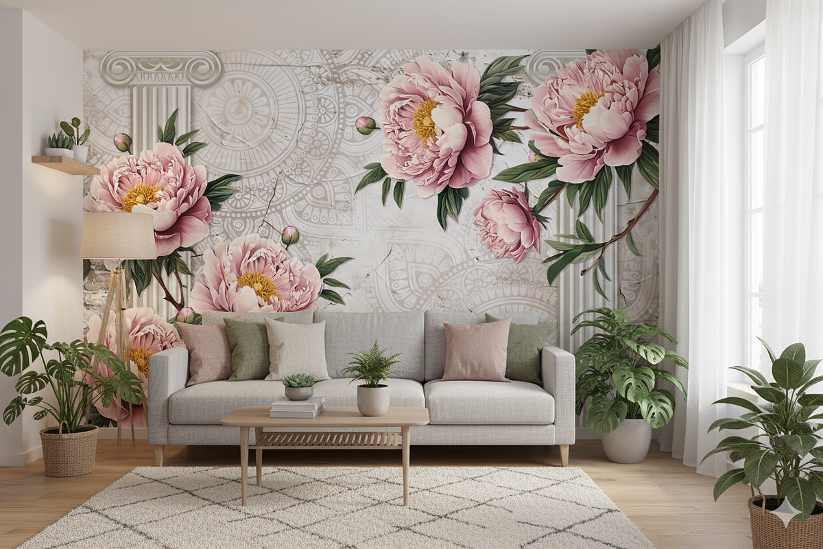 Peonies on Antique Background PSD, an Illustration by Liubovi Samoilova SHOP (Photo 2 of 4)