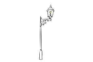 Vintage retro street lantern