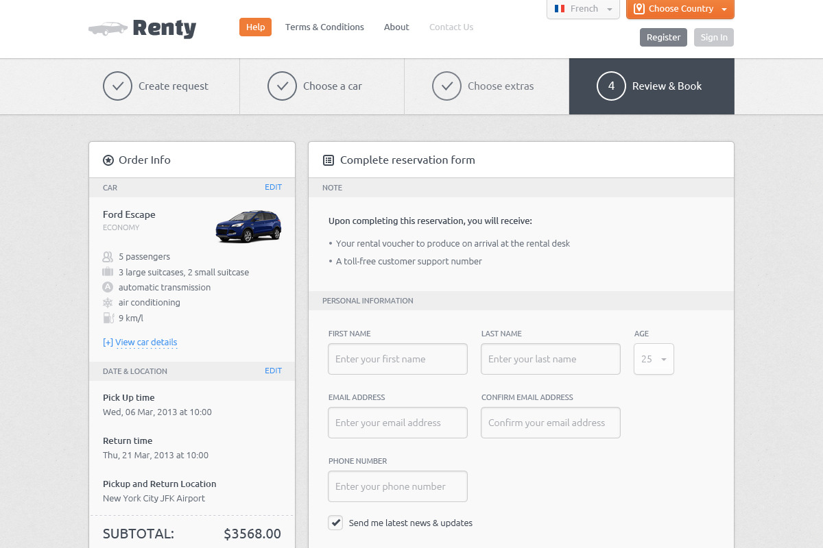 Renty - Car Rental WordPress Theme, a WordPress Template by bestwebsoft (Photo 5 of 5)