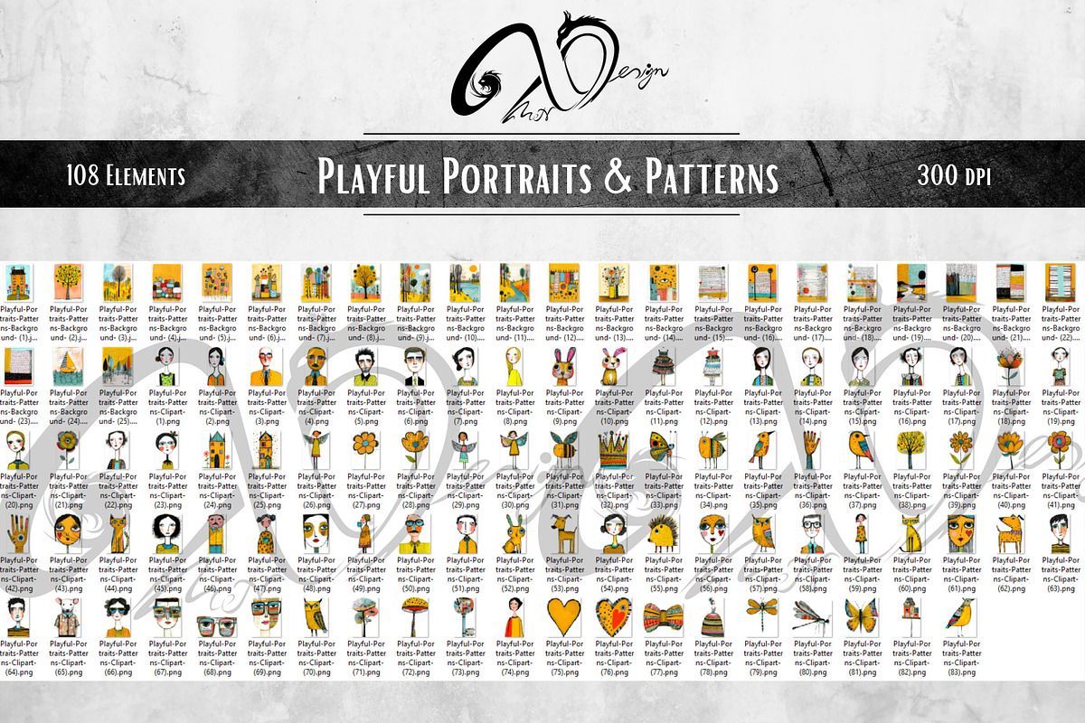 Playful Portraits & Patterns, a Person Illustration by NiiiNArt (Photo 6 of 7)