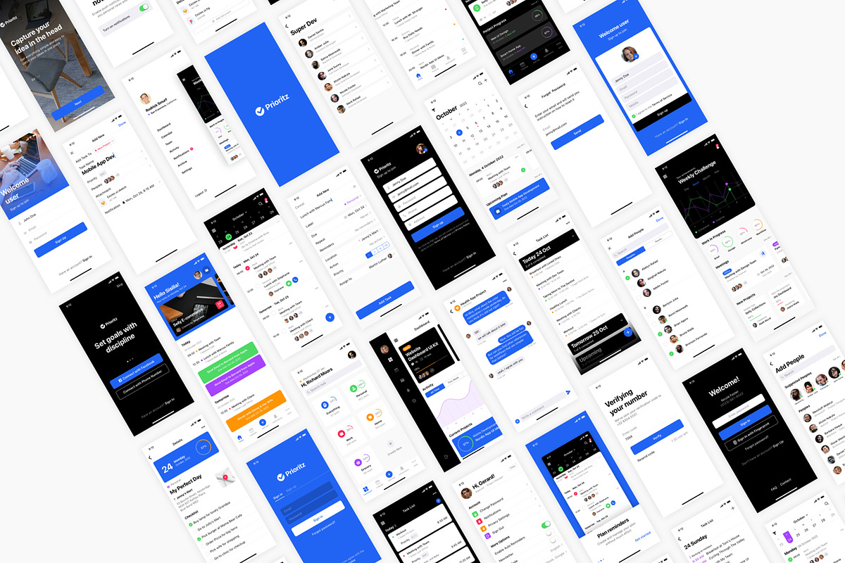 Task Management Mobile UI Kit, an UI Kit Template by flr.24 (Photo 2 of 2)