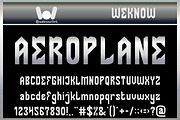 Aeroplane font, a Font by weknow (Thumbnail 6 of 9)