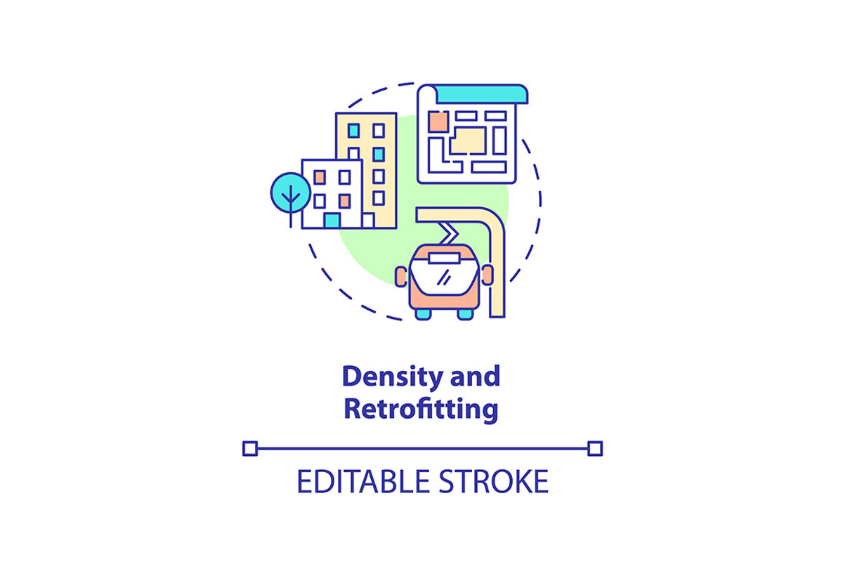 Density and retrofitting icon, an Outline Icon by bsd studio | Creative ...
