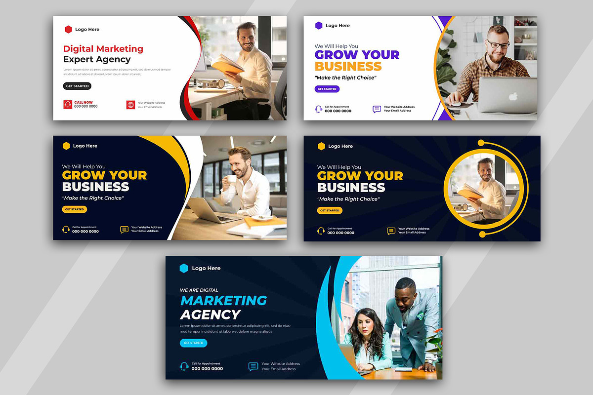 Digital Agency Facebook Cover Design, a Social Media Template by nandinigraphics