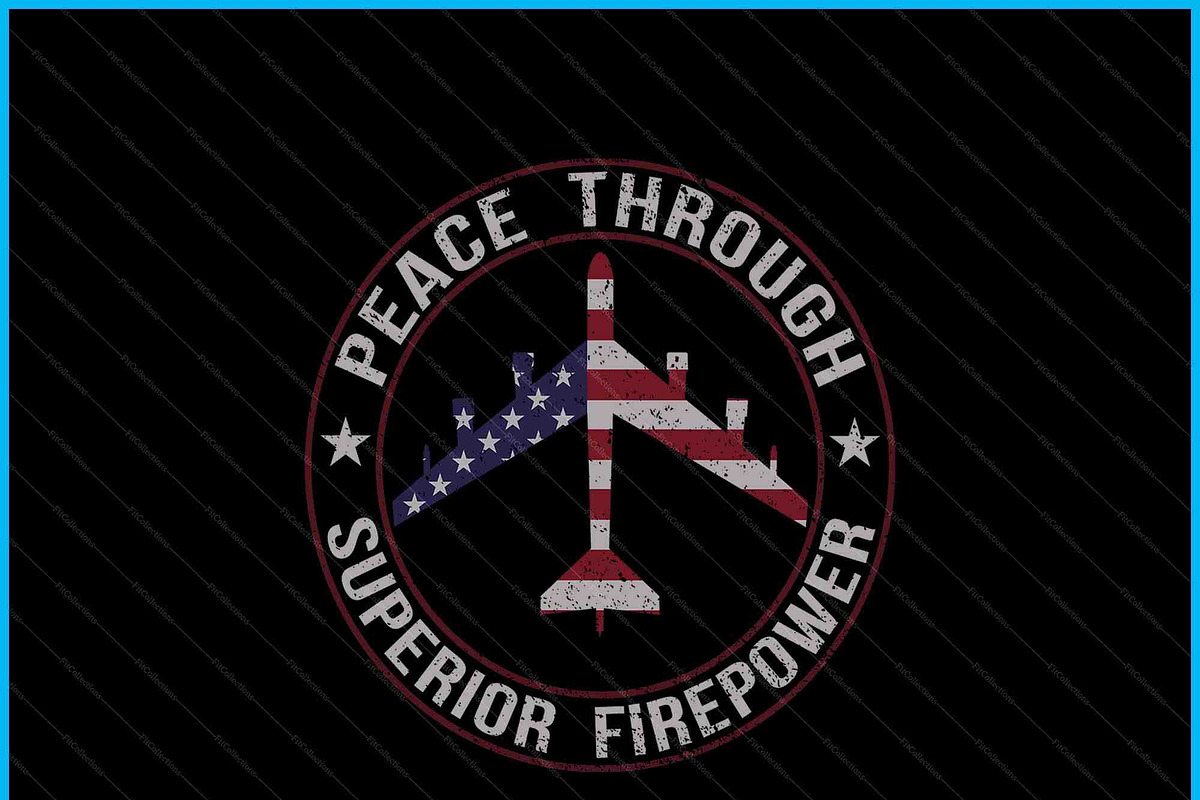 Peace Through Superior Firepower Vintage SVG