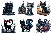 Black Cat Gothic Clipart, an Illustration by DreamArtGraphic (Thumbnail 3 of 4)