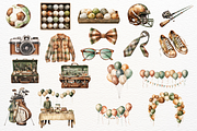 Man's Birthday Watercolor Clipart, a Decorative Illustration by Maysa Art (Thumbnail 5 of 6)
