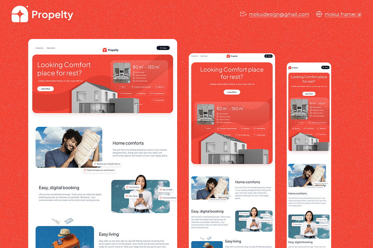 Web Design for house Property & Rent, an UI Kit Template by MokuiDesign (Photo 2 of 5)