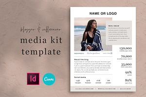 Media Kit Template, Canva / Adobe