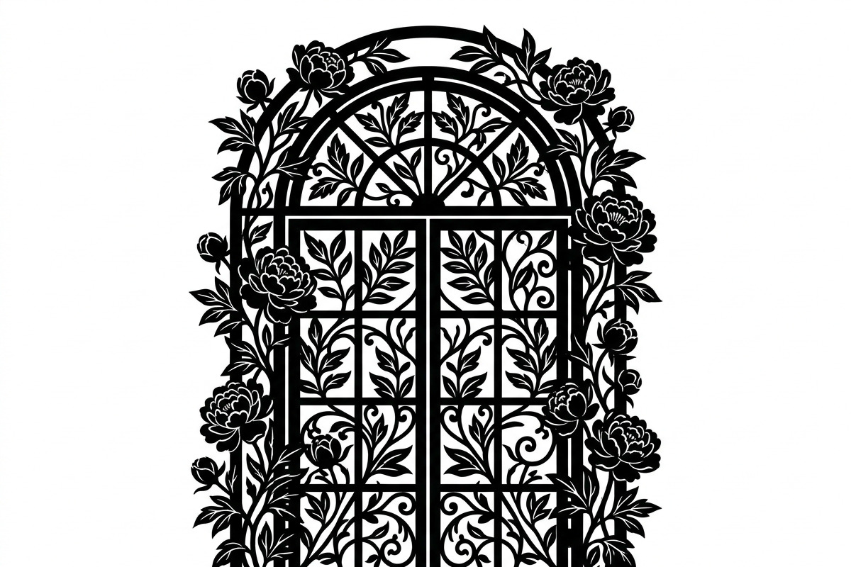 50 Floral French Window Ornament, a Decorative Illustration by Amazin_art (Photo 9 of 24)