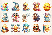 Quirky Grumpy Duck Clipart, an Illustration by Rose Art (Thumbnail 2 of 7)