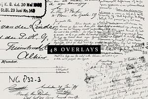 Old Handwritten Overlay PNG Textures