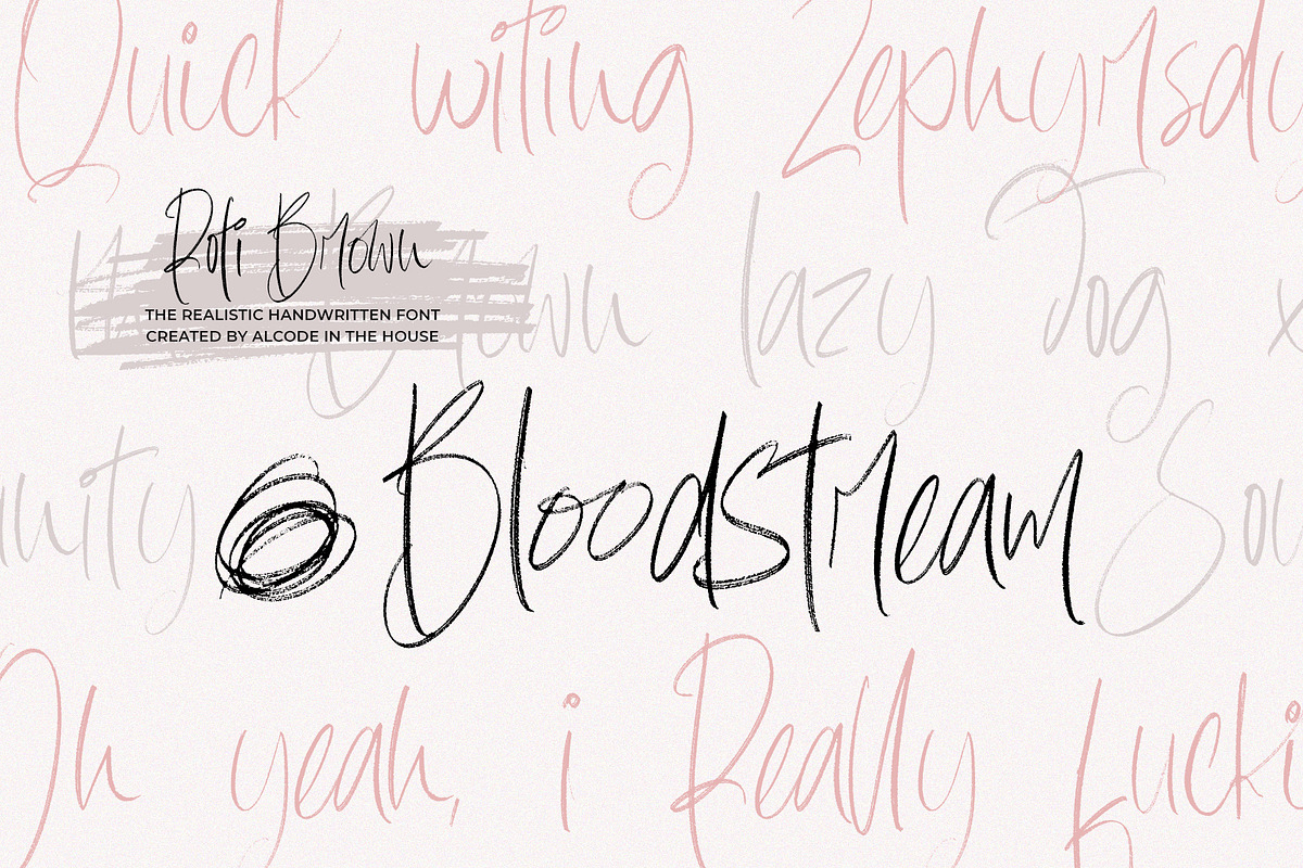 Roti Brown With 6 Editable logo, a Script Font by Alcode (Photo 8 of 15)