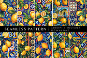 10 Bold Lemons Seamless Patterns, a Pattern Graphic by Inknfolly (Thumbnail 1 of 6)