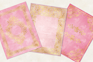 Gilded Pink Book Covers