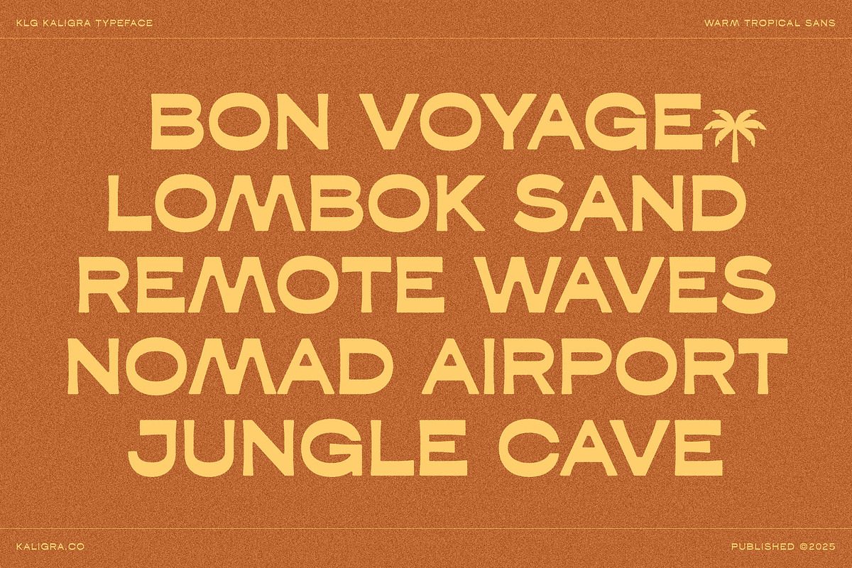 Kaligra Tropicana Sans, a Sans Serif Font by Kaligra.co (Photo 6 of 22)