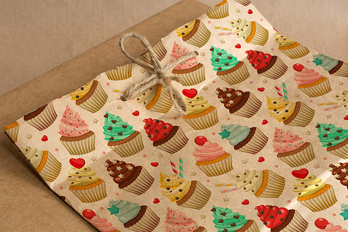 Cupcakes set & patterns, a Pattern Graphic by Primula`s shop (Photo 5 of 7)