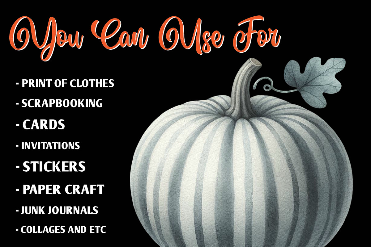 Watercolor Silver Autumn Clipart, an Illustration by CreationArt (Photo 6 of 9)