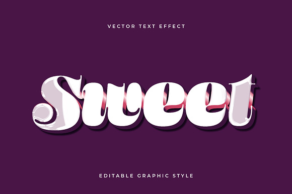 Glossy Curved Text Effect preview 3