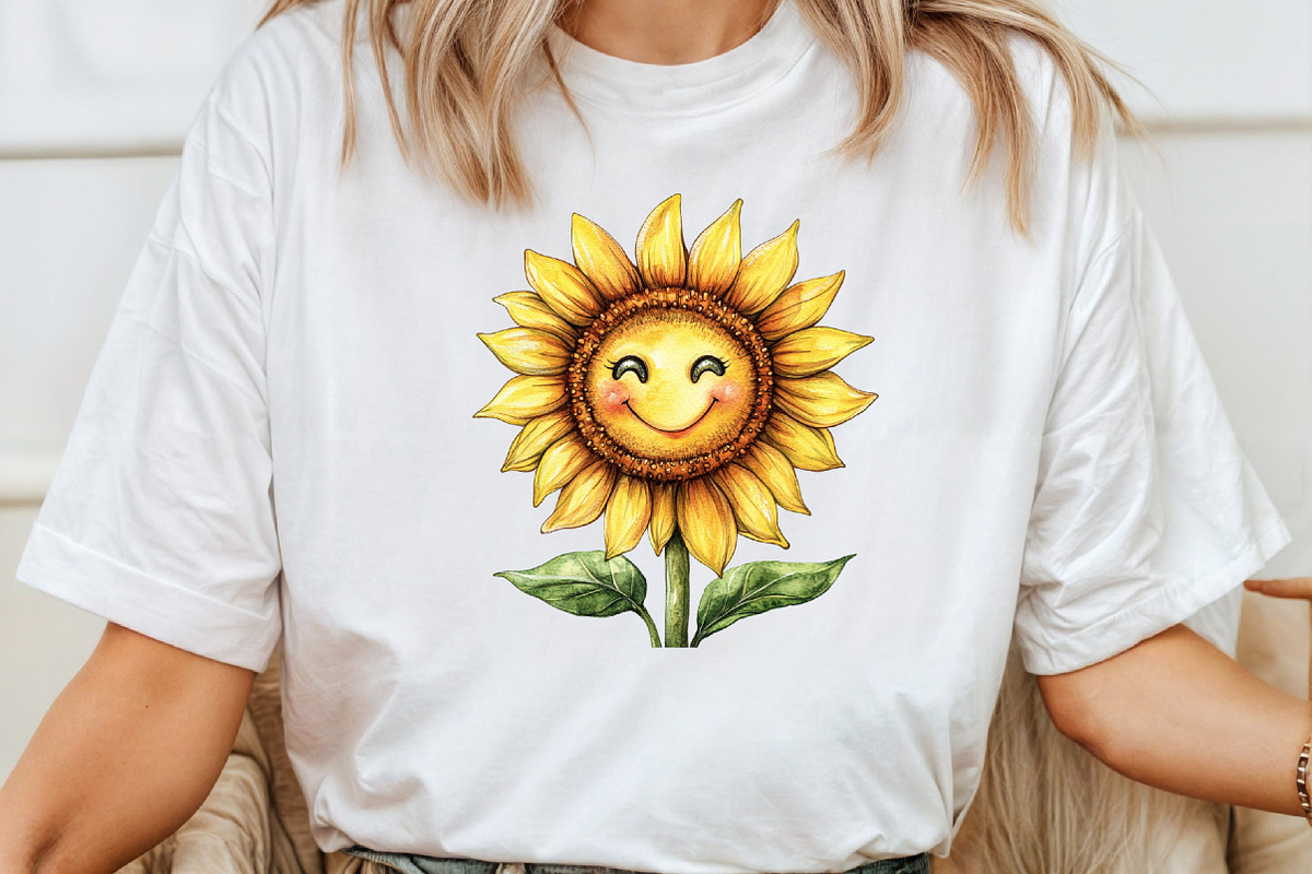 Watercolor Summer Sunflower Clipart, an Illustration by Pixels.Craft (Photo 6 of 7)