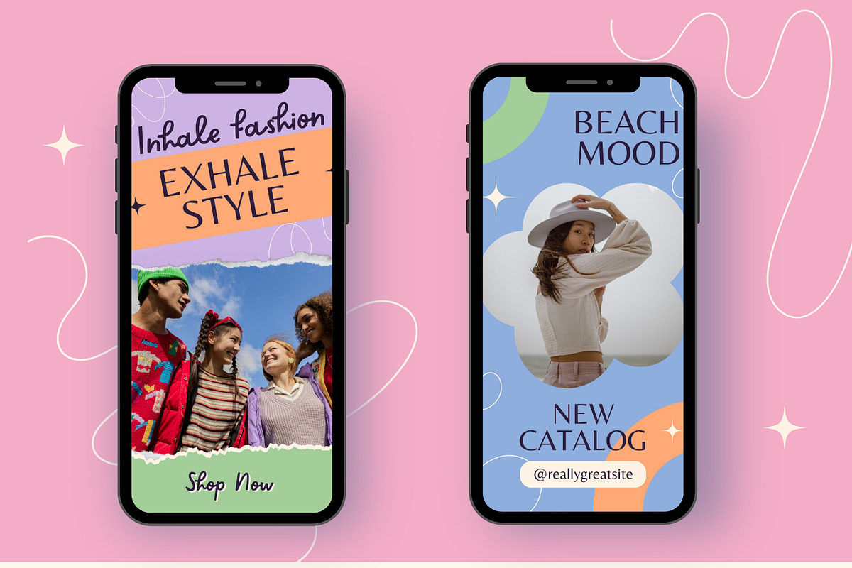 100 Bright Instagram Story Templates, a Templates & Theme by TemplateCastleStore (Photo 6 of 10)