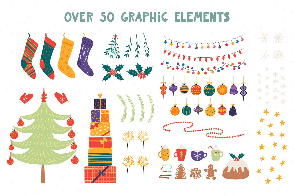 Christmas Bundle Cute Illustrations, a Seasonal Illustration by sceptical cactus (Photo 7 of 62)