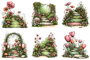 Whimsical Spring Pathway Clipart, an Illustration by Dream Creation (Thumbnail 4 of 5)